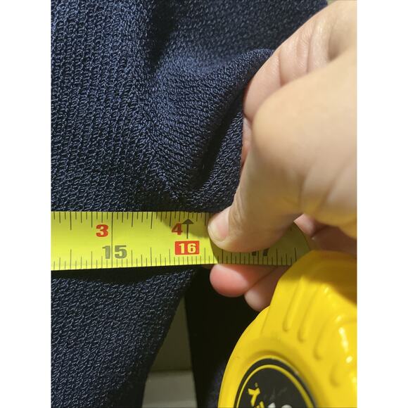 Vtg St John Basic Santana Knit Navy Blue Jacket Gold Tone Buttons W/eagles Sz 2 - Picture 10 of 11